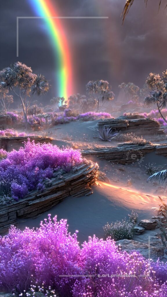 Luminous Fantasy Landscape in Soft Haze