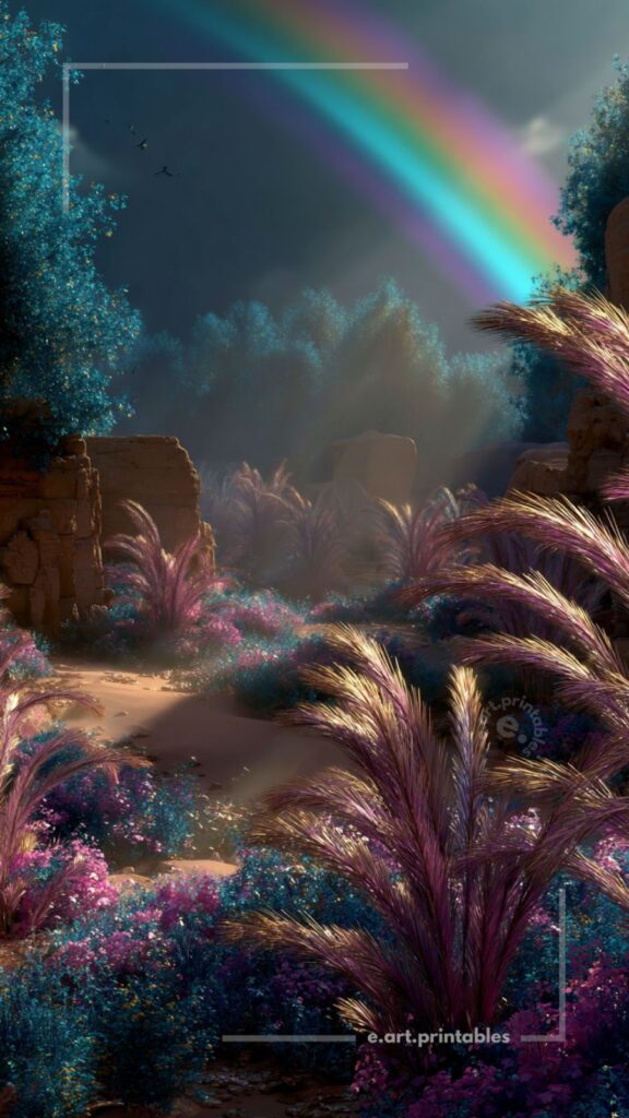 Luminous Fantasy Landscape in Soft Haze