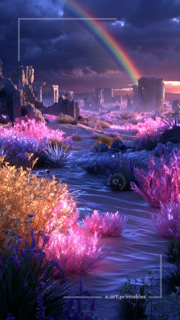 Luminous Fantasy Landscape in Soft Haze