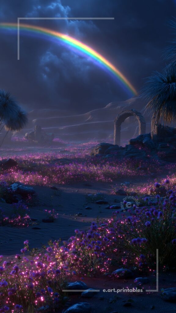 Luminous Fantasy Landscape in Soft Haze