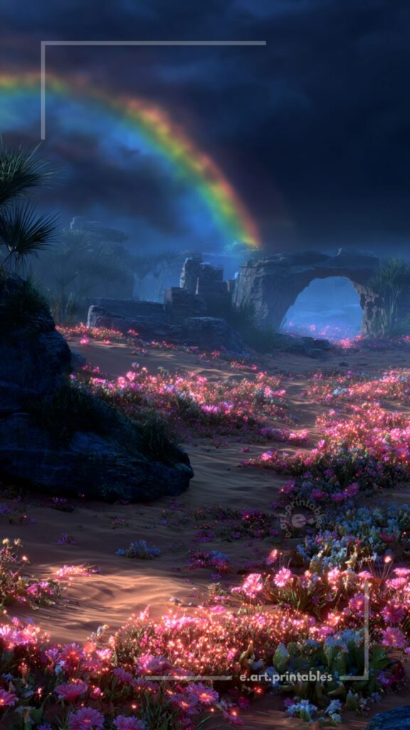 Luminous Fantasy Landscape in Soft Haze