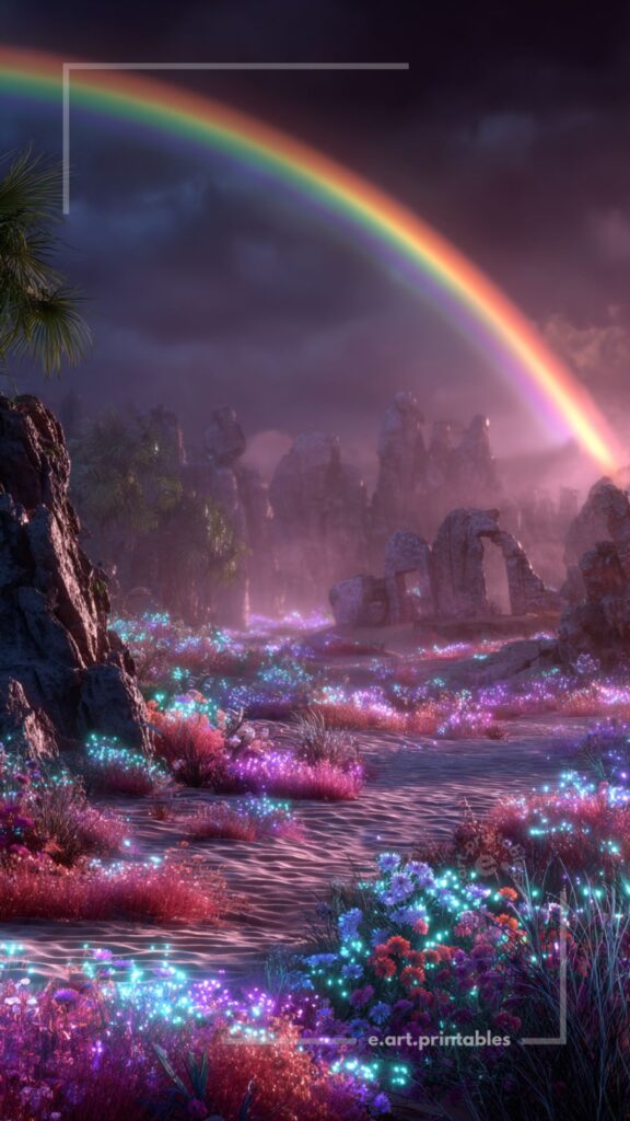 Luminous Fantasy Landscape in Soft Haze