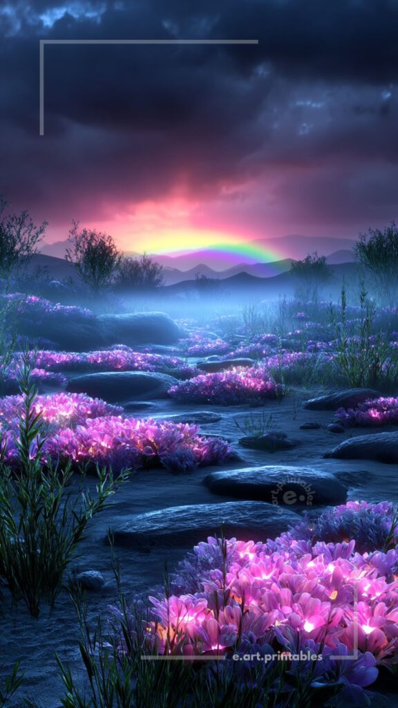 Luminous Fantasy Landscape in Soft Haze