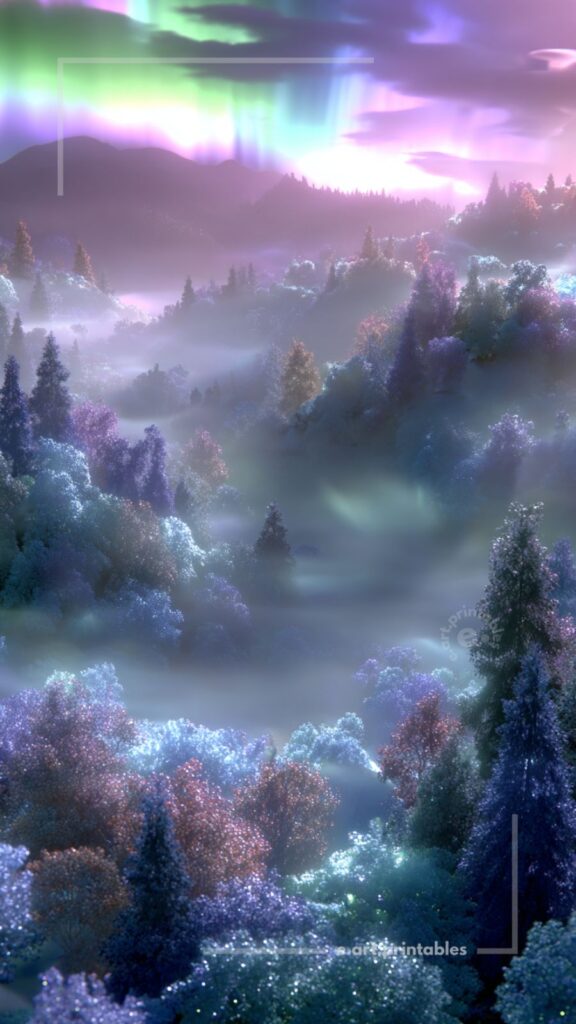 Luminous Fantasy Landscape in Soft Haze