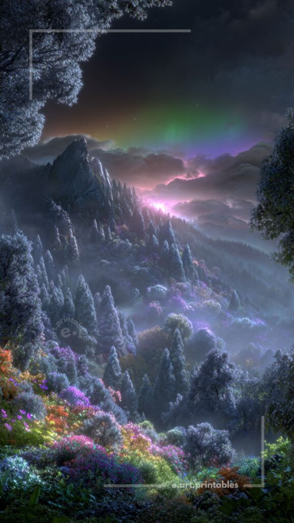 Luminous Fantasy Landscape in Soft Haze