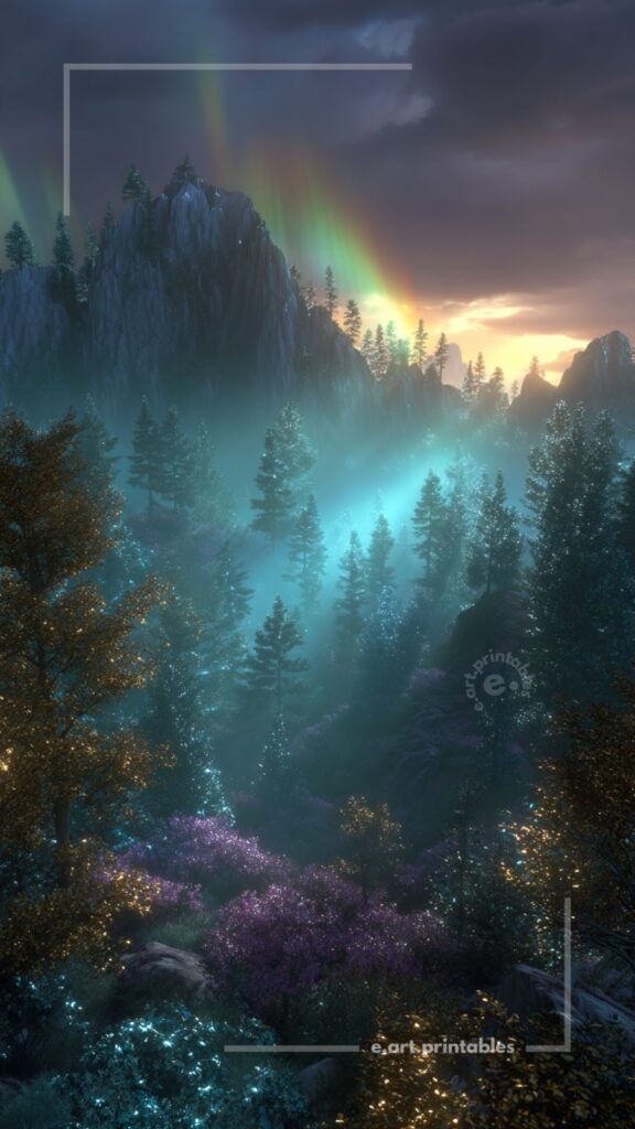 Luminous Fantasy Landscape in Soft Haze