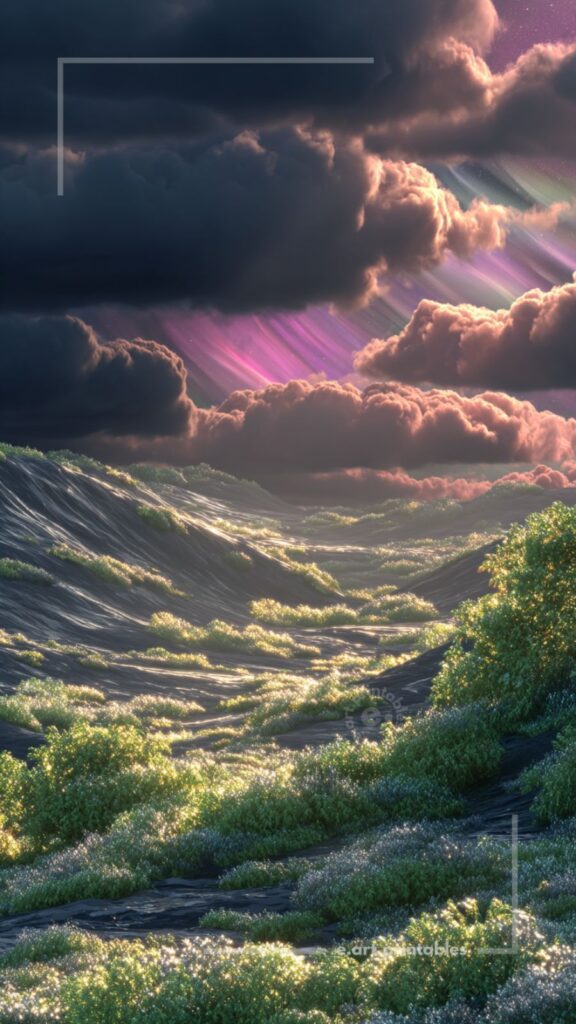 Luminous Fantasy Landscape in Soft Haze