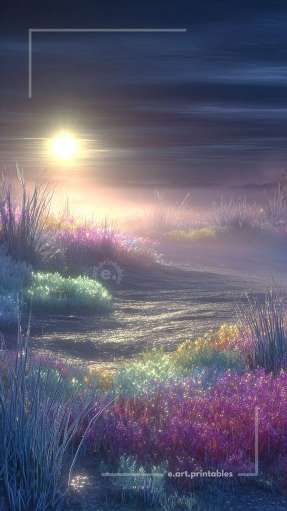 Luminous Fantasy Landscape in Soft Haze