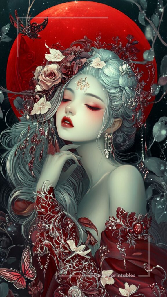 An Art Nouveau Elegance artwork ispired by Alphonse Mucha