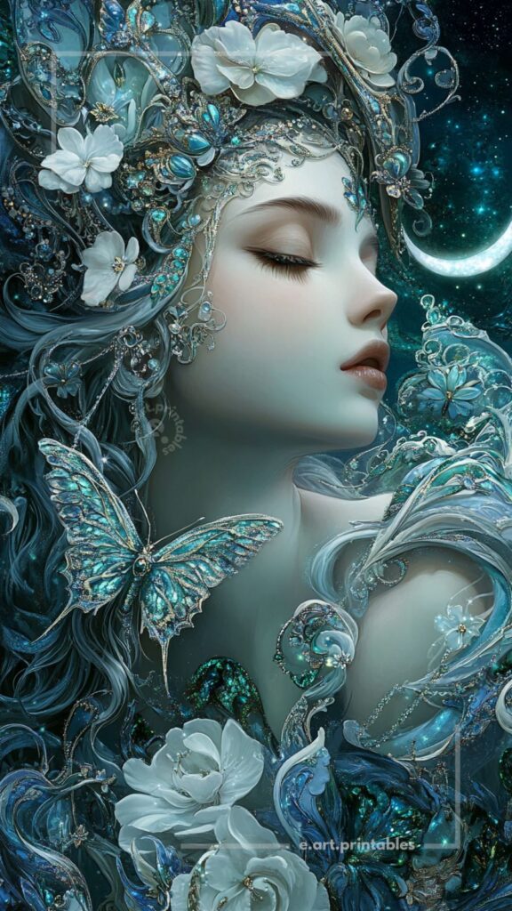 An Art Nouveau Elegance artwork ispired by Alphonse Mucha