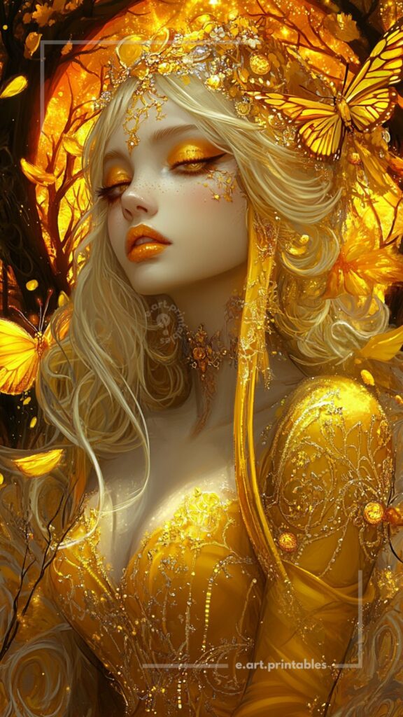 An Art Nouveau Elegance artwork ispired by Alphonse Mucha