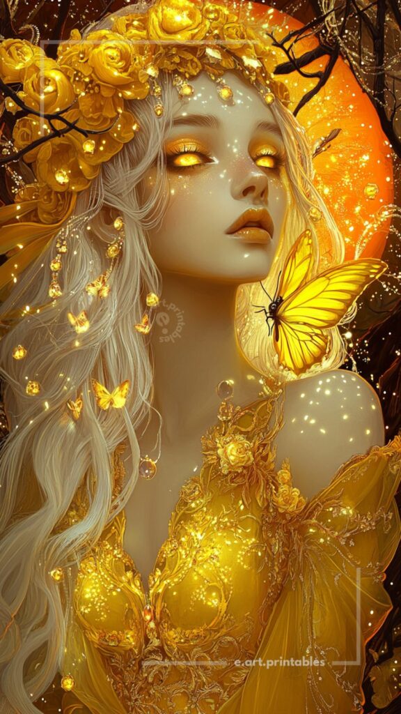 An Art Nouveau Elegance artwork ispired by Alphonse Mucha